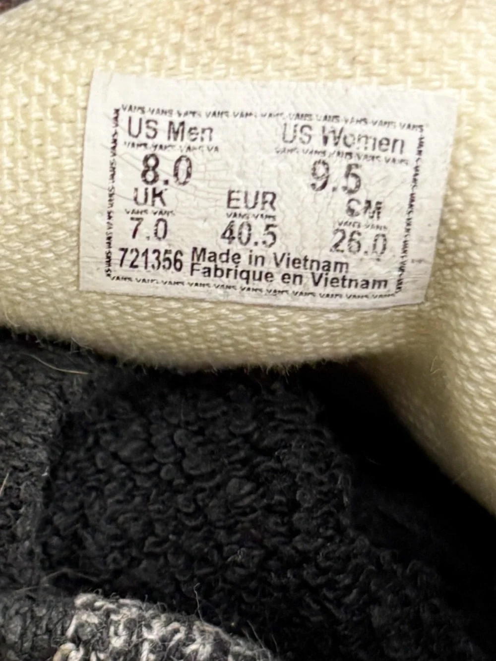 Vans Black and Cream Checker - Picture 4 of 4
